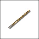 Titanium-coated 4.1mm HSS drill bit for smooth, clean metal cutting