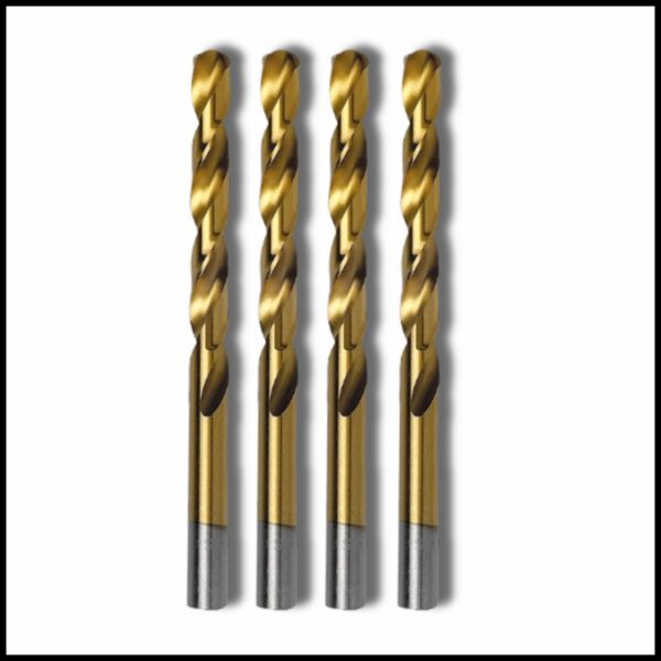 6mm HSS drill bit with TiN coating for smooth, precise metal drilling