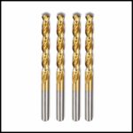Titanium-coated 8mm HSS drill bit for high-speed industrial drilling
