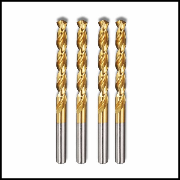 Titanium-coated 8mm HSS drill bit for high-speed industrial drilling