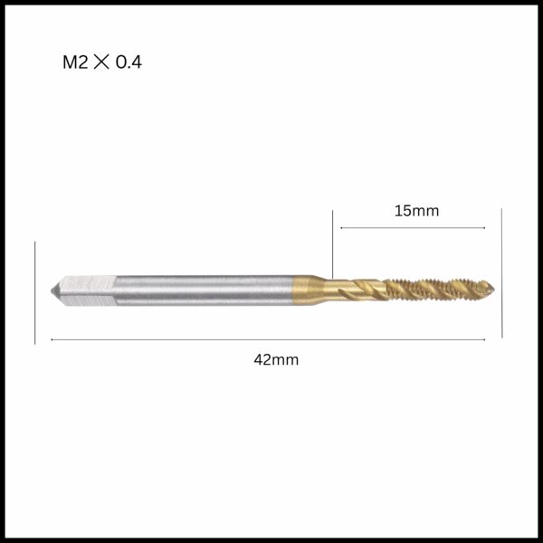 CNC machine tap with upward chip removal for precise and smooth tapping
