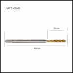 Efficient M2.5x0.45 machine spiral tap