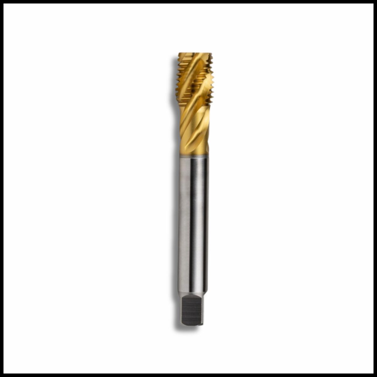 M20x2.5 HSS Tin-coated spiral tap.