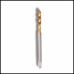 M3x0.5 HSS Tin-coated spiral tap.