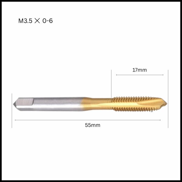 Ti-coated spiral flute tap for deep cutting in steel, aluminum, and plastic