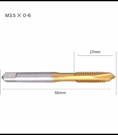Ti-coated spiral flute tap for deep cutting in steel, aluminum, and plastic