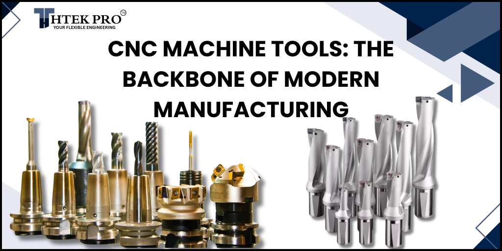 High-performance CNC machine tools including end mills, inserts, and tool holders displayed for industrial machining applications.