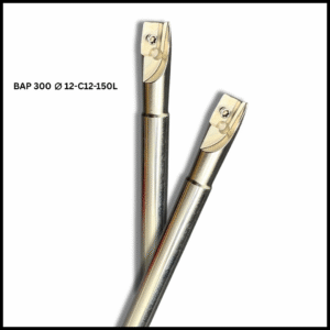 High-precision APMT 1135 BAP 300 milling cutter with 12mm shank, 150mm length